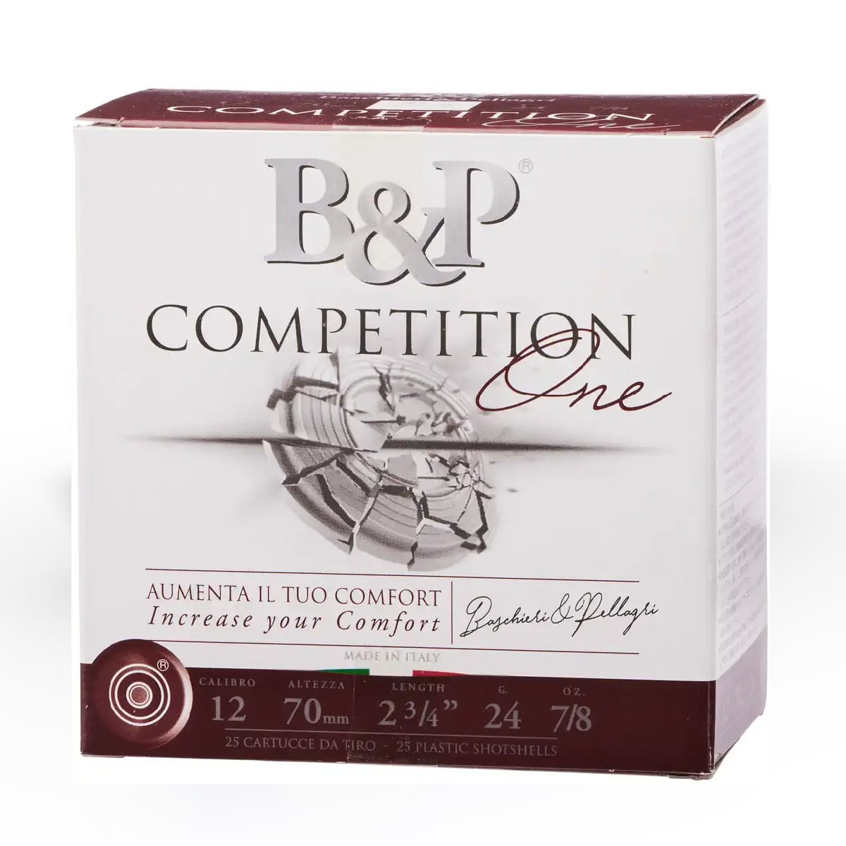 B&P Competiton Schrot bearbeitet Baschieri & Pellagri 12/70 Competition ONE Skeet 2,25mm 24g – Bild 1