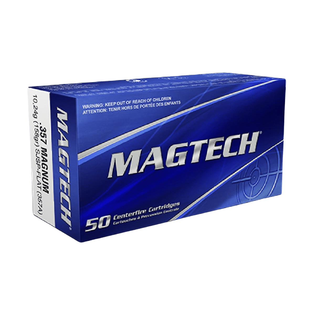 Magtech-357er-Magnum-1024g-158grs-neu Magtech .357 Magnum 10,24g/158grs SJSP-Flat (357E) – Bild 1