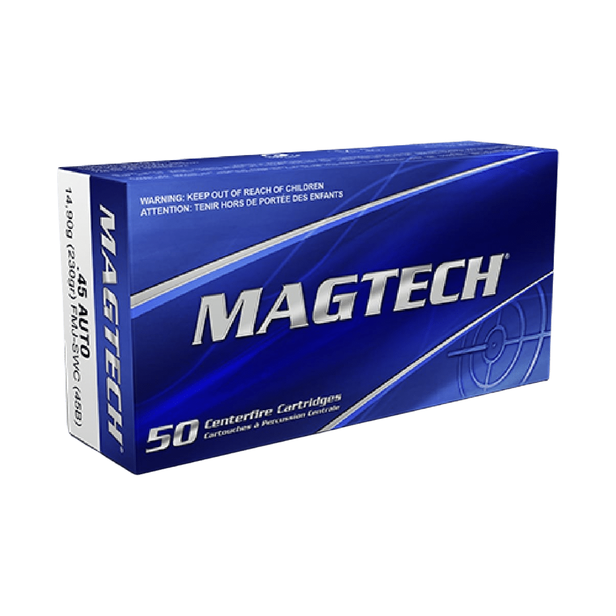 Magtech-45-ACP-neu Magtech 45 ACP Vollmantel 230grs/14,90g FMJ (45A) – Bild 1