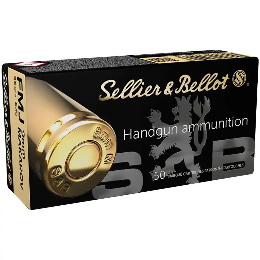 Sellier & Bellot 9mm Makarov FMJ Sellier & Bellot 9mm Makarov 95grs/6,1g – Bild 1